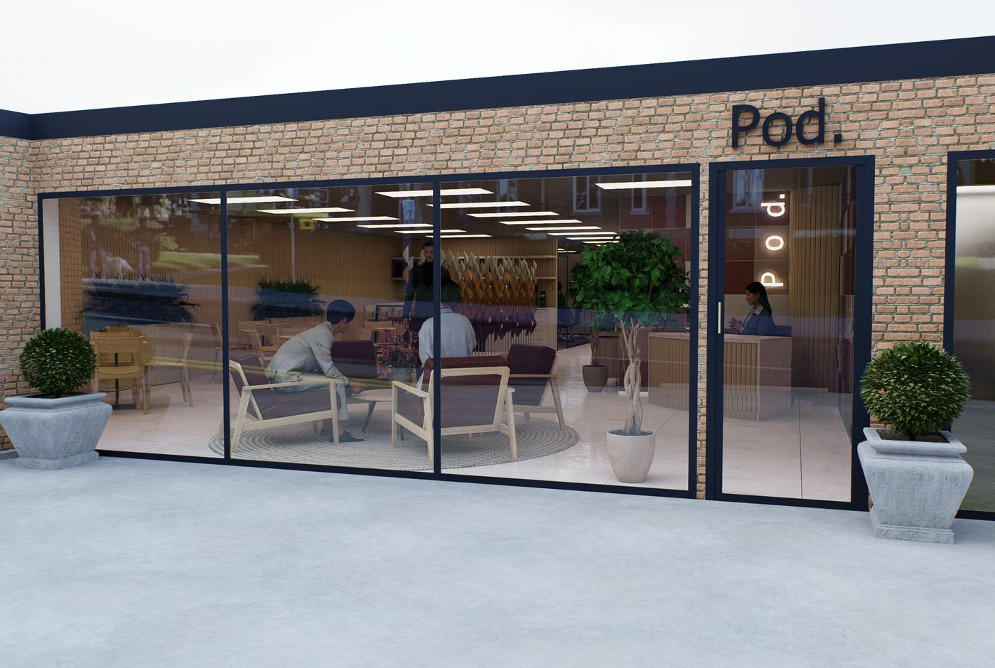 Pod entrance render