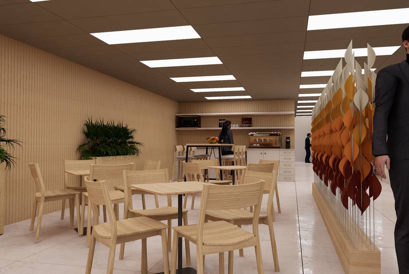 Pod breakout space render