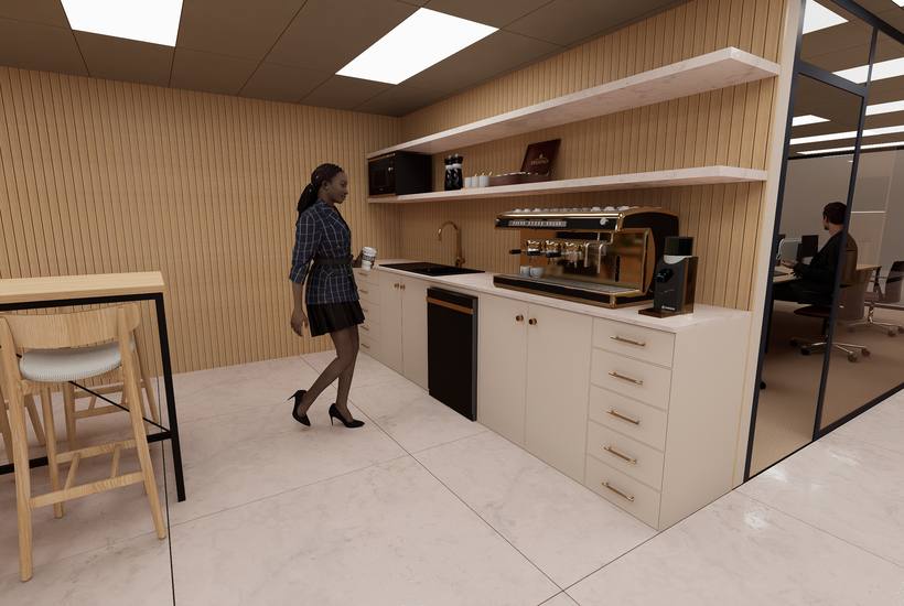 Pod kitchenette render