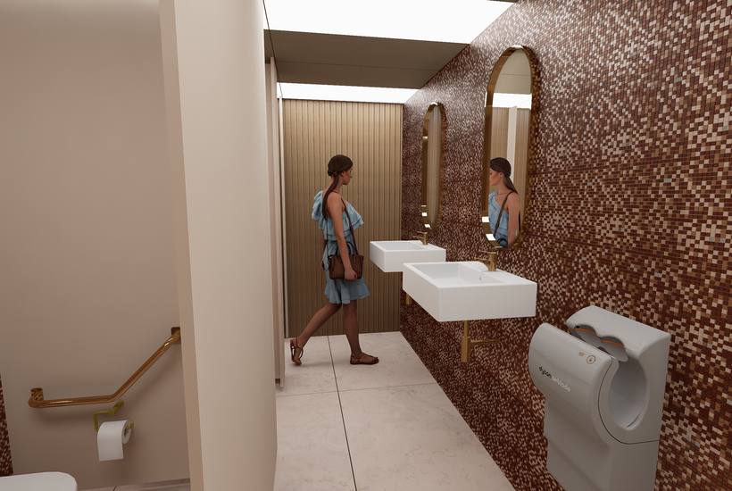 Pod bathroom vanities render