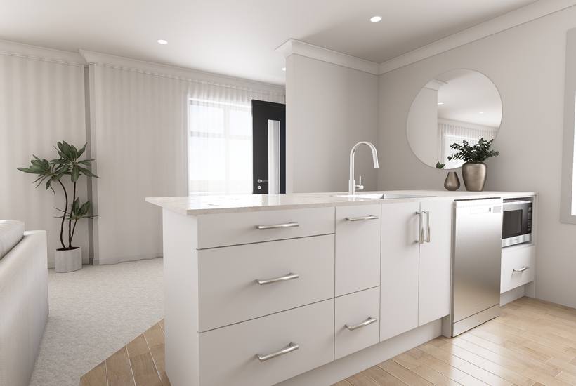 Upper Hutt development kitchen island render