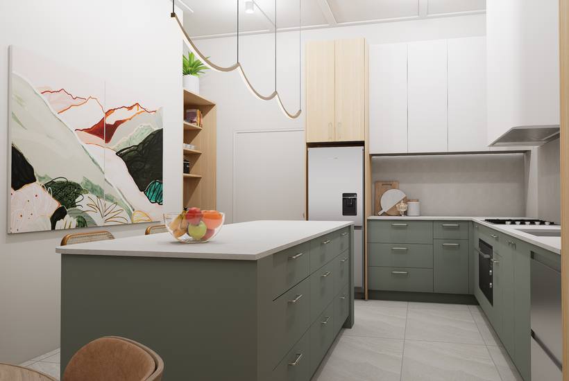 Wellington Kitchen render, alternate angle